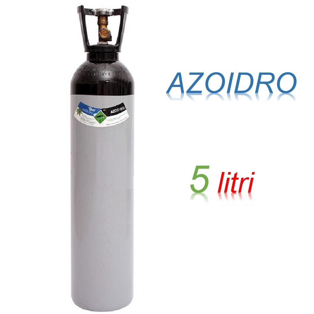 Bombola 5 litri AZOIDRO Ricaricabile 200 bar AZOTO 95% IDROGENO 5% EE IDRAZOTO H5