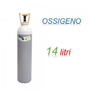 Bombola ricaricabile ossigeno industriale da 50 litri CARICA con riduttore  di pressione a 200 bar 2 manometri