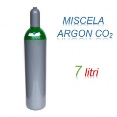 Bombola 7 litri miscela ARGON - CO2 Ricaricabile 200 bar per saldatrice a filo EE