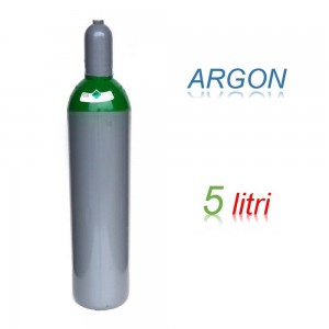 Bombola 5 litri miscela ARGON Ricaricabile 200 bar per saldatrice a filo EE