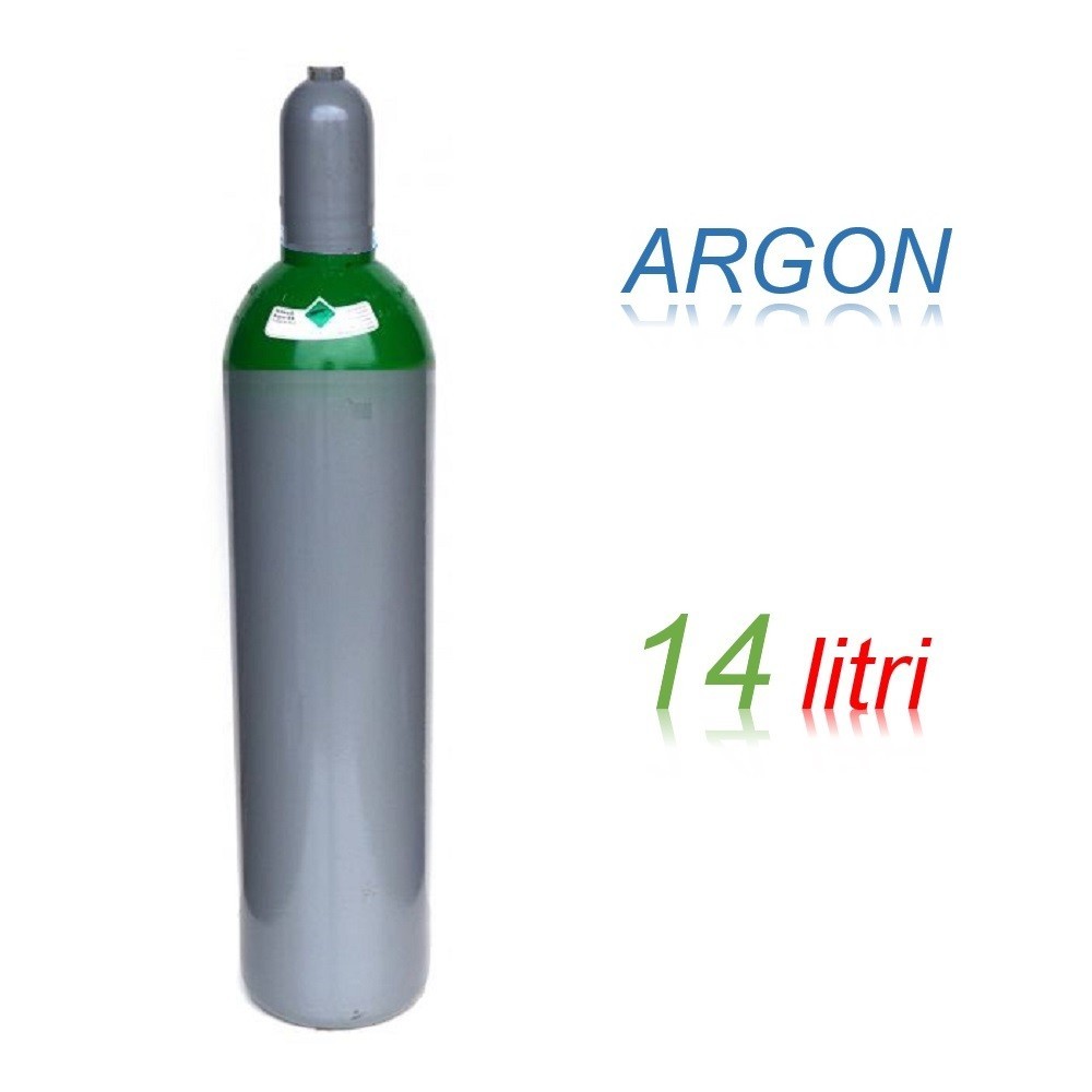 Bombola 14 litri miscela ARGON Ricaricabile 200 bar per saldatrice a TIG EE