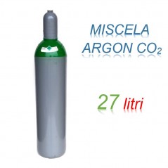 Bombola 27 litri miscela ARGON - CO2 Ricaricabile 200 bar per saldatrice a filo EE
