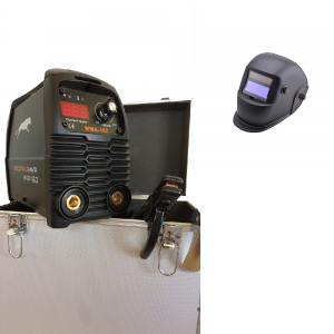 KIT Saldatura Saldatrice inverter MMA 160A digitale + valigetta alluminio + accessori + maschera LCD Welditalia