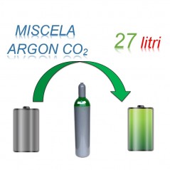 Servizio Ricarica Bombola Miscela Argon-Anidride Carbonica 27 Litri - Ritiro - Carica - Consegna Ar+CO2