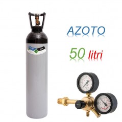 Bombola 50 litri AZOTO Ricaricabile 200 bar EE + riduttore di pressione Major 60 HP a 60 bar