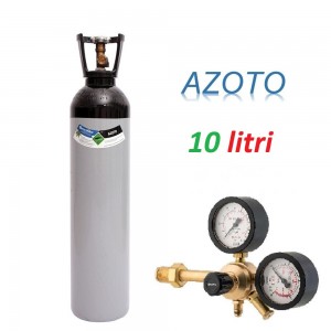 Bombola Azoto 10 litri con riduttore 60 bar